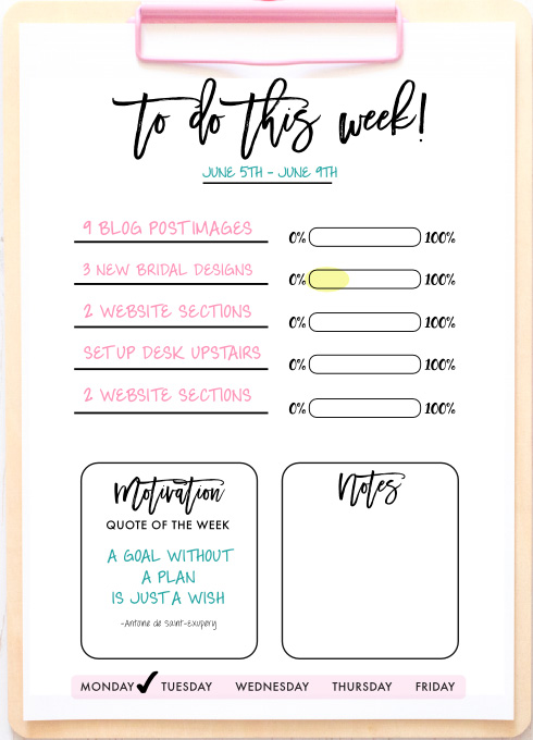 Weekly To-Do Planner Sheet