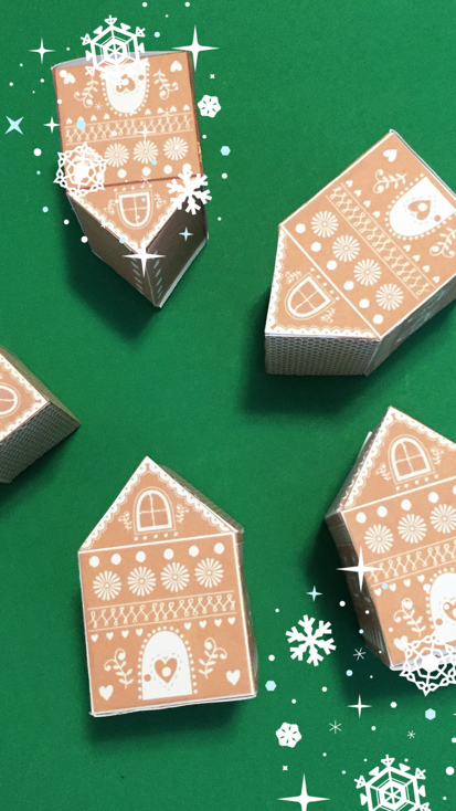 Gingerbread Christmas Treat Boxes