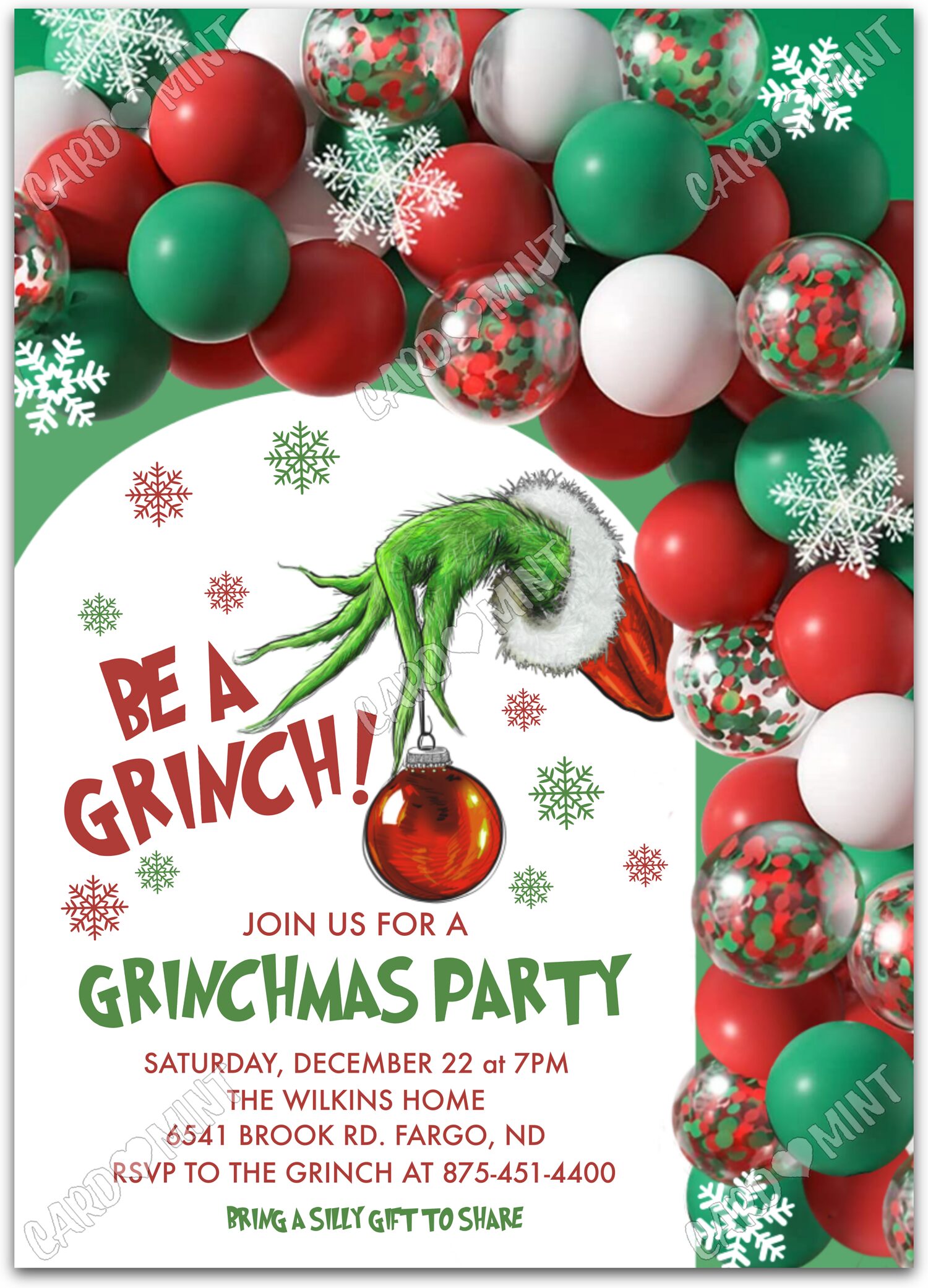 Editable A Little Hunny green Classic Pooh & balloon neutral Baby Shower 5"x7" Invitation EV1496